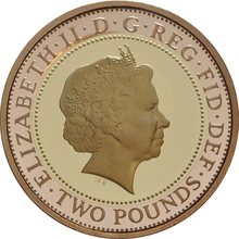 2014 Proof £2 Coin Gold Double Sovereign 100th Ann WWI