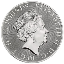 2022 10oz White Greyhound of Richmond Silver Coin Queen's Beasts