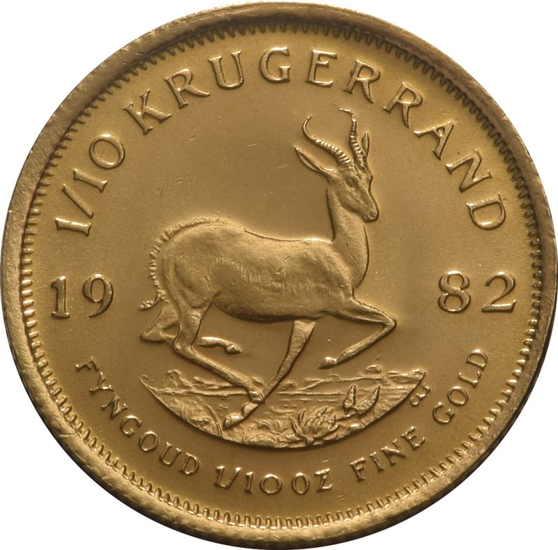 1982 1/10oz Krugerrand Gold Coin
