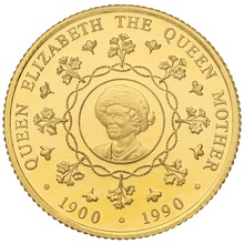 1990 Falkland Islands Elizabeth The Queen Mother 90th Birthday Gold Proof Set Boxed