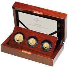 2024 Britannia Three-Coin Gold Proof Set Boxed