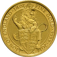 2016 1/4oz Lion of England Gold Coin Queen's Beasts