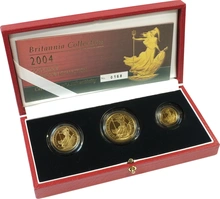 2004 Proof Gold Britannia 3 Coin Set Boxed