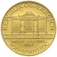 1992 1/10oz Austrian Gold Philharmonic Coin