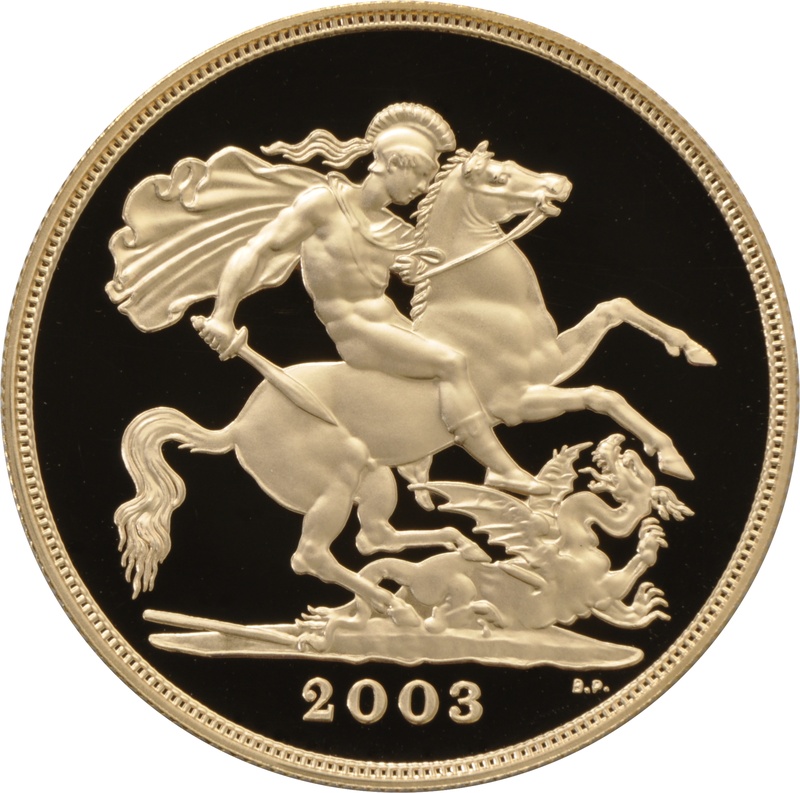 2003 Proof Gold £5 Coin Quintuple Sovereign