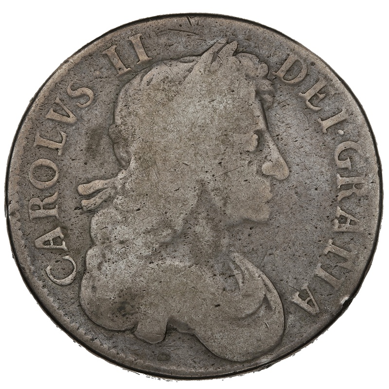 1681 Silver Crown Coin Charles II T.TERTIO