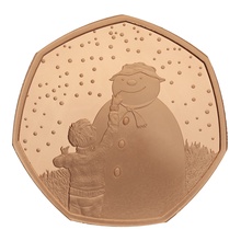 2021 Proof 50p Gold Coin The Snowman Boxed