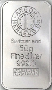 50g Silver Bar Grade B