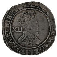 Silver Shilling Coin James I Good Fine