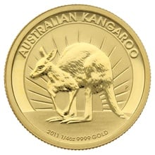 2011 1/4oz Australian Kangaroo Gold Nugget Coin