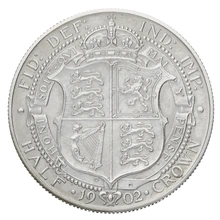 1902 Proof Silver Half Crown Coin Edward VII Matt