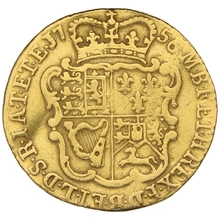 1756 Gold Half Guinea Coin George II