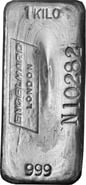 Second Hand Engelhard 1kg kilo Silver Bar