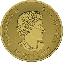 2015 1oz PURE Canadian Maple Leaf Gold Coin