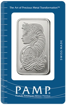 1oz Silver Bar PAMP Lady Fortuna Minted