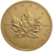 2015 Canadian Maple Leaf Gold Coin 1oz