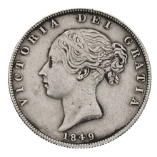 1849 Victoria Silver Halfcrown