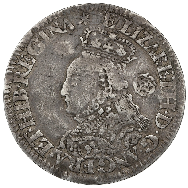 1562 Silver Sixpence Coin Elizabeth I Star