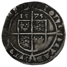 1575 Silver Sixpence Coin Queen Elizabeth I Hammered Eglantine