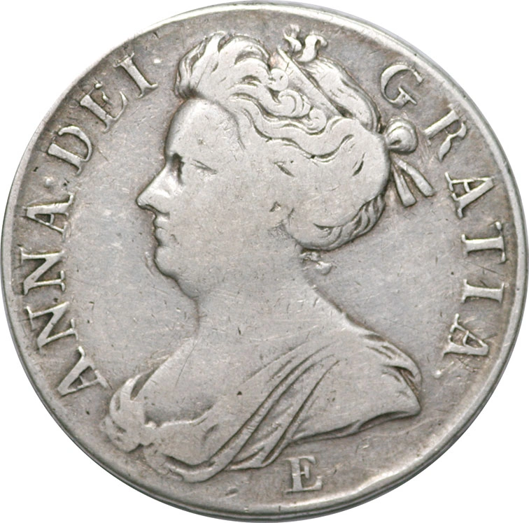 1707 Silver Crown Coin Queen Anne Nice Fine