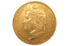 1842 20 French Francs - Louis-Philippe Laureate Head - A