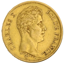 French 40 Francs Gold Coin Charles X 1824-1830