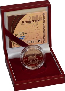 2004 Proof 1/2oz Krugerrand Gold Coin Boxed
