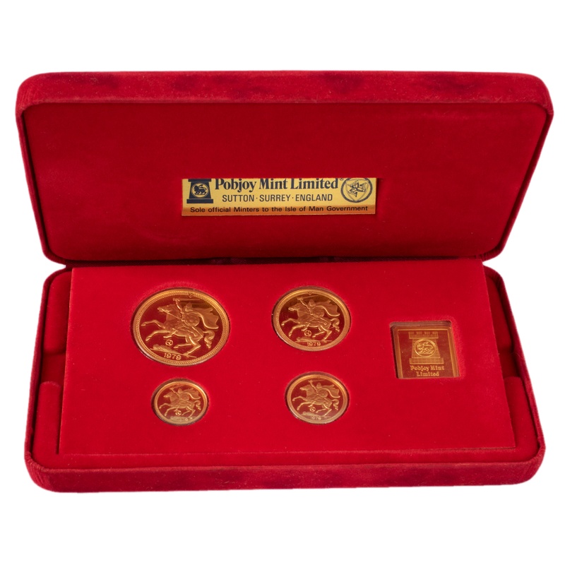 1979 Proof Isle of Man Gold Sovereign 4 Coin Set Boxed