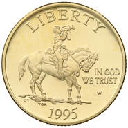 1995 Proof Civil War Battlefield - American Gold Commemorative $5