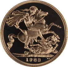 1983 Proof Gold Sovereign Boxed