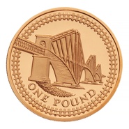 2004 Proof Gold £1 Pound Coin Forth Railway Bridge