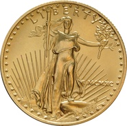 1990 1/2oz American Eagle Gold Coin MCMXC