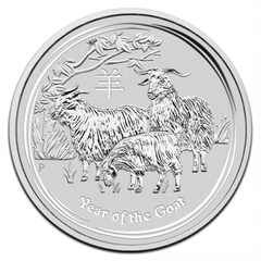 2015 Year of the Goat Silver Coin 1oz Perth Mint Australian Lunar Series