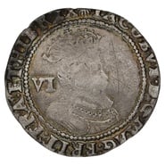 1606 Silver Sixpence Coin James 1 Escallop