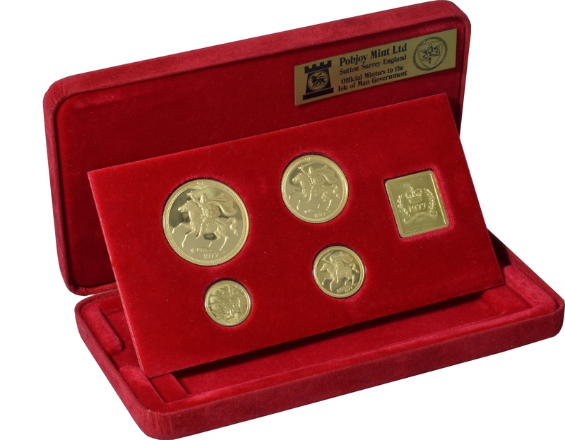 1977 Proof Isle of Man Gold Sovereign 4 Coin Set Boxed