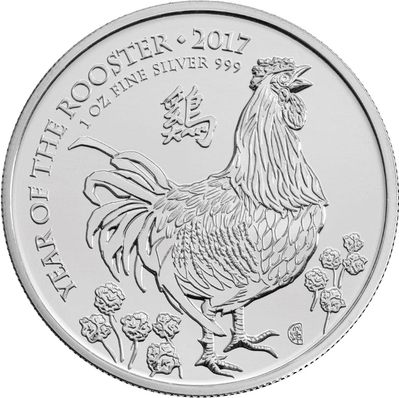 2017 Royal Mint 1oz Year of the Rooster Silver Coin