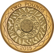 2015 £2 Two Pound Proof Gold Coin (Double Sovereign) Technologies Fourth Portrait