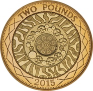 2015 Proof £2 Coin Gold Double Sovereign Technologies Fourth Portrait