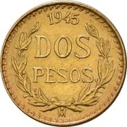 Mexican Dos 2 Pesos Gold Coin
