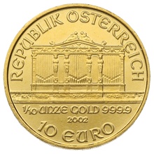 2002 1/10oz Austrian Gold Philharmonic Coin