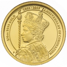 Perth Mint 2013 60th Anniv. of the Coronation of QEII 1/4oz Gold Proof Coin Boxed