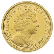 2009 Piedfort 1/10th (1/5oz) Isle of Man Angel Gold Coin Boxed