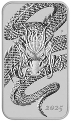 2025 Perth Mint 1oz Dragon Rectangular Silver Bar (Coin)