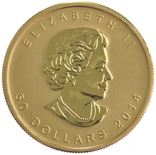 2014 Canadian Maple Leaf Gold Coin 1oz