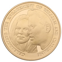 2010 Proof Gold Crown £5 Coin Royal Engagement William and Catherine Boxed
