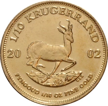 2002 1/10oz Krugerrand Gold Coin