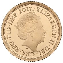 2017 Proof Gold Half Sovereign Elizabeth II Fifth Head