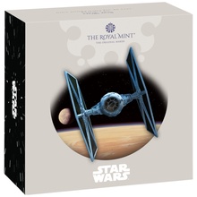 2024 50p TIE Fighter Star Wars Proof Gold Coin Boxed