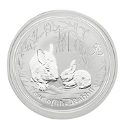 2011 Year of the Rabbit Silver Coin 1oz Perth Mint Australian Lunar Series