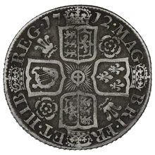 1712 Silver Shilling Coin Queen Anne